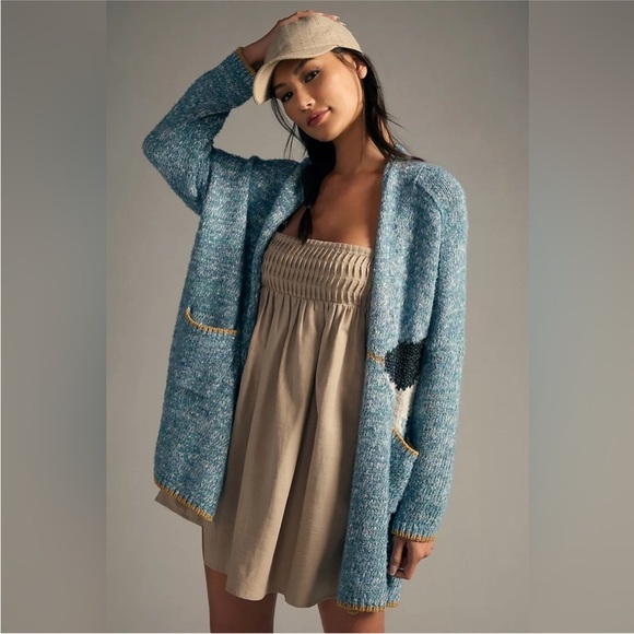 By Anthropologie narwhal icon cardigan sweater - Picture 2 of 11